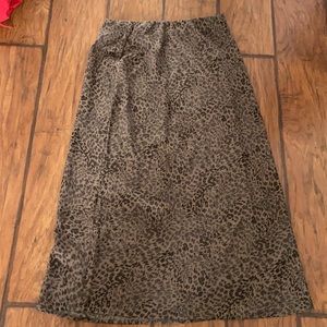 A New Day Animal Print Long Skirt XS